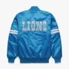 Detroit Lions Bomber Blue Varsity Jacket 1