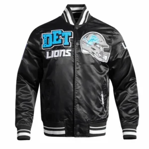 Detroit Lions Mashup Black Varsity Jacket