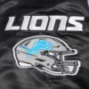 Detroit Lions Mashup Black Varsity Jacket 5