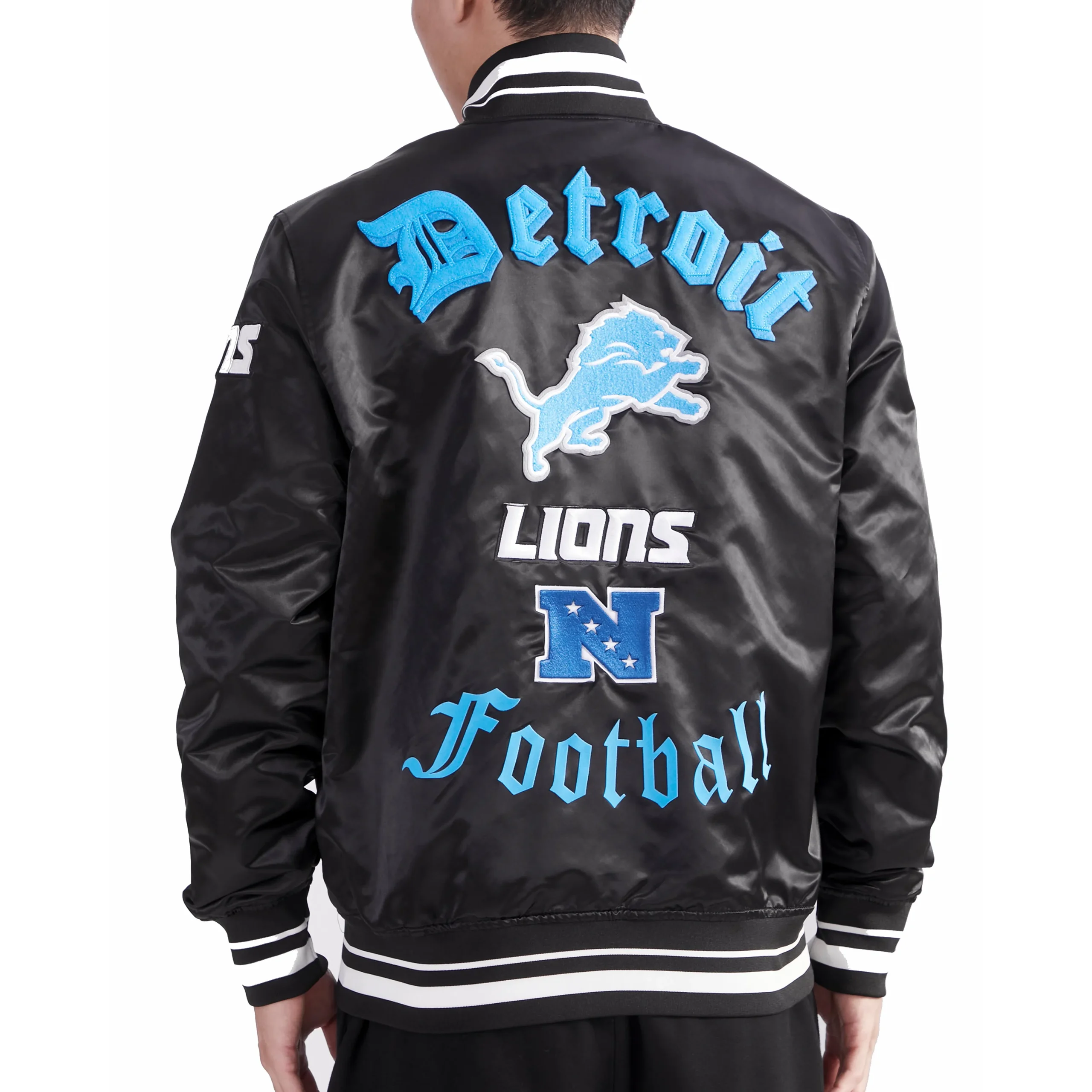 Detroit Lions Old English Black Jacket 1