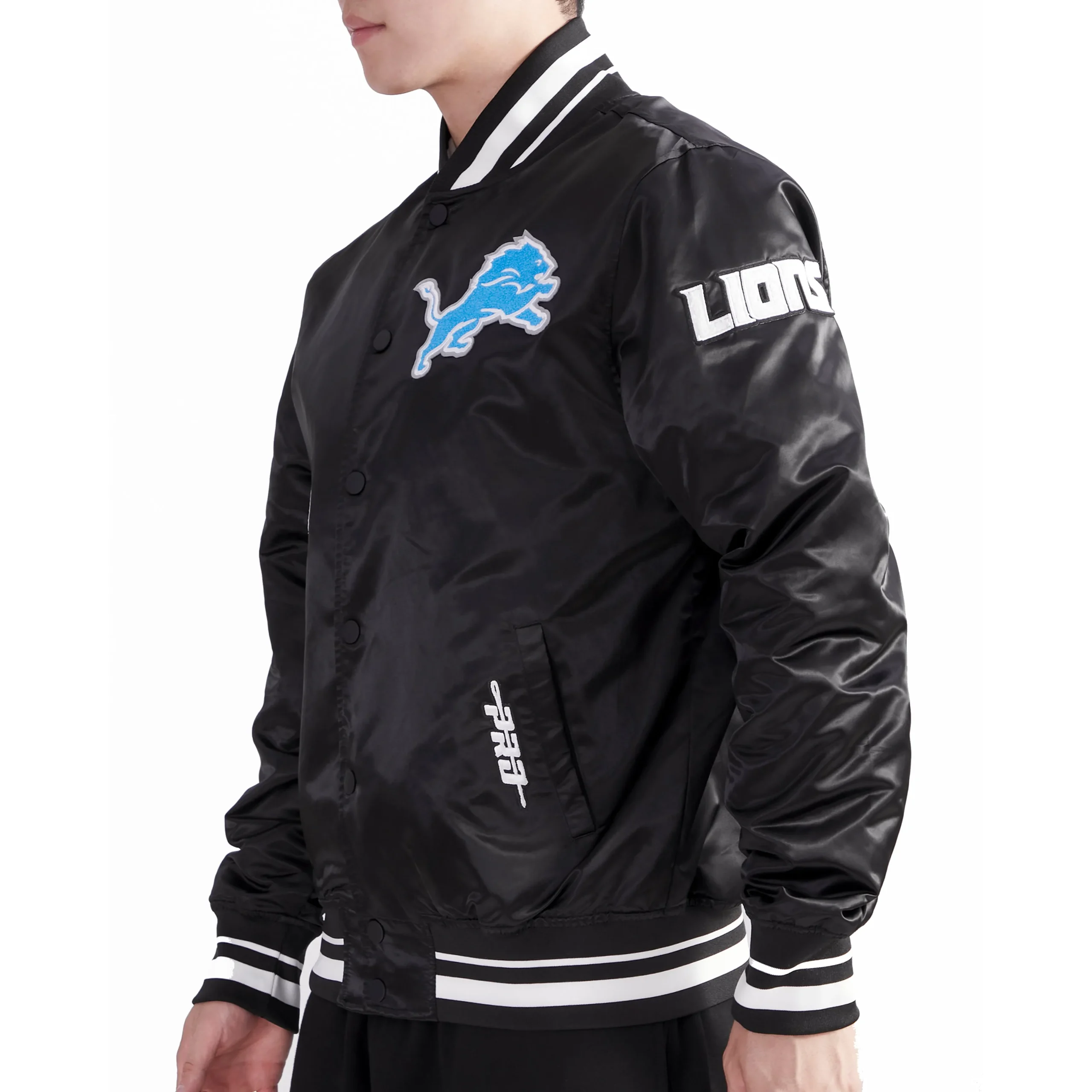 Detroit Lions Old English Black Jacket 2