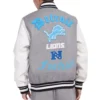 Detroit Lions Old English Wool Grey Varsity Jacket 1