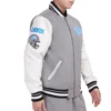 Detroit Lions Old English Wool Grey Varsity Jacket 1