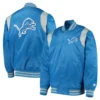 Detroit Lions Prime Time Satin Varsity Jacket 2