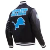 Detroit Lions Retro Classic Black Varsity Jacket 3