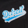 Detroit Lions Script Tail Black Varsity Jacket 5