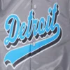 Detroit Lions Script Tail Grey Varsity Jacket 4