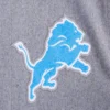Detroit Lions Script Tail Wool Grey Varsity Jacket 5