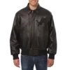 Detroit Lions Shirt Collar Black Bomber Jacket