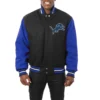 Detroit Lions Two Tone Black Varsity Jacket