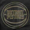Detroit Pistons Black and Gold Wool and Leather Varsity Black Jacket 7