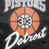 Detroit Pistons City Edition Full-Snap Black Satin Varsity Jacket 2