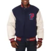 Detroit Pistons Domestic Two Tone Wool Jacket Navy Blue