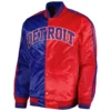 Detroit Pistons Fast Break Royal Blue and Red Varsity Jacket