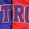 Detroit Pistons Fast Break Royal Blue and Red Varsity Jacket 2