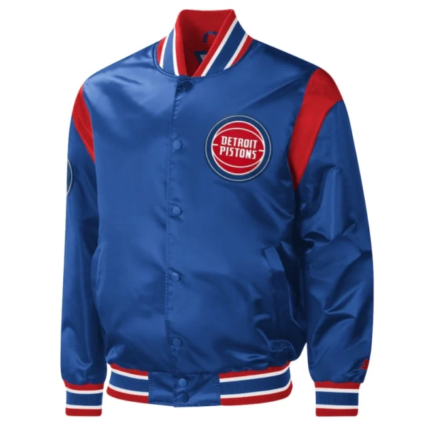 Detroit Pistons Force Play Blue Varsity Jacket