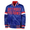 Detroit Pistons Home Game Varsity Blue Jacket 2