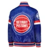 Detroit Pistons Home Game Varsity Blue Jacket 3