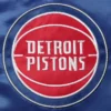 Detroit Pistons Leader Blue and Red Varsity Jacket 2