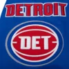 Detroit Pistons Mashup Blue Satin Varsity Jacket 7