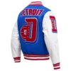 Detroit Pistons Mashup Logo Blue Varsity Jacket 2