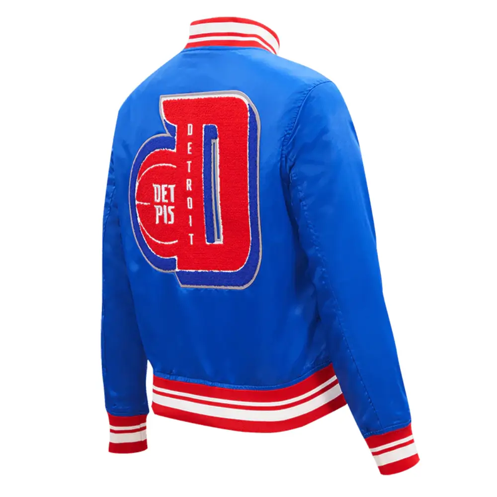 Detroit Pistons Mashup Royal Blue Varsity Jacket 2