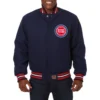 Detroit Pistons One Color Varsity Navy Blue Jacket