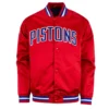 Detroit Pistons Red Varsity Jacket