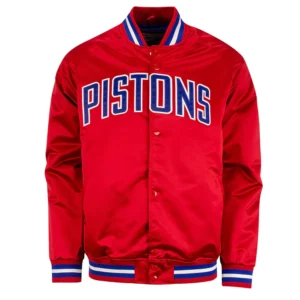 Detroit Pistons Red Varsity Jacket