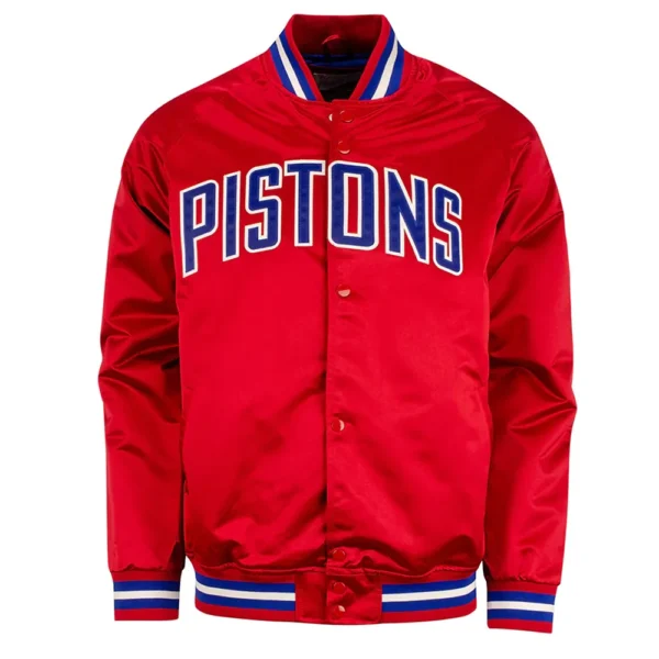 Detroit Pistons Red Varsity Jacket