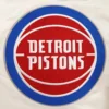 Detroit Pistons Retro Classic Rib Cream Satin Varsity Jacket 5