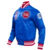 Detroit Pistons Retro Classic Royal Blue Varsity Jacket 1