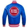 Detroit Pistons Retro Classic Royal Blue Varsity Jacket 3