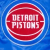 Detroit Pistons Retro Classic Royal Blue Varsity Jacket 4