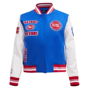 Detroit Pistons Retro Classic Wool Varsity Jacket 1