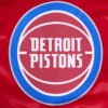 Detroit Pistons Script Tail Red Varsity Jacket 6