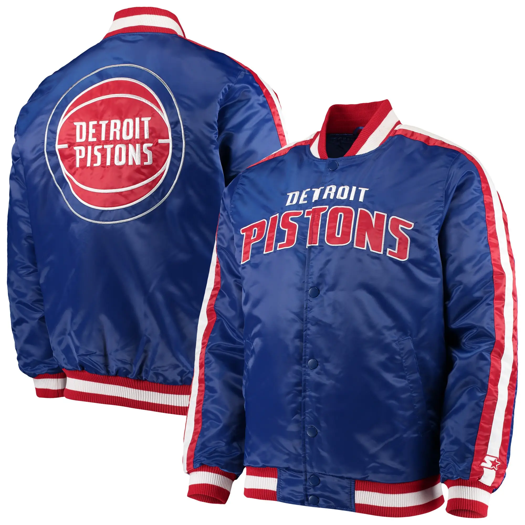 Detroit Pistons The Offensive Blue Varsity Jacket 3