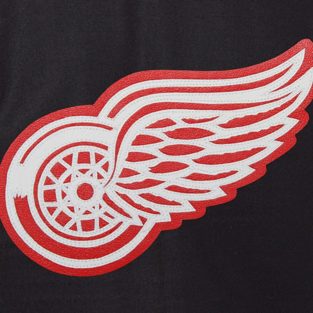 Detroit Red Wings Black Wool Jacket 2