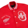 Detroit Red Wings OVO x NHL Red Full-Snap Wool Varsity Jacket 2