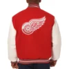 Detroit Red Wings Two Tone Red Wool Varsity Jacket 1