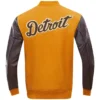 Detroit Tigers Classic Wool & Leather Varsity Jacket Brown & Tan 1