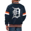Detroit Tigers Home Game Satin Varsity Navy Jacket 1