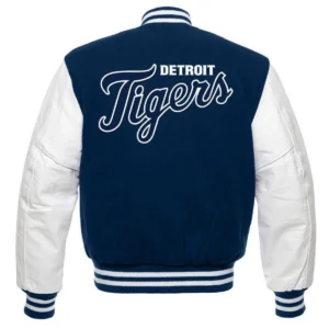 Detroit Tigers Letterman Wool & Leather Varsity Jacket 1
