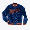 Detroit Tigers Lightweight Satin Full-Snap Satin Jacket