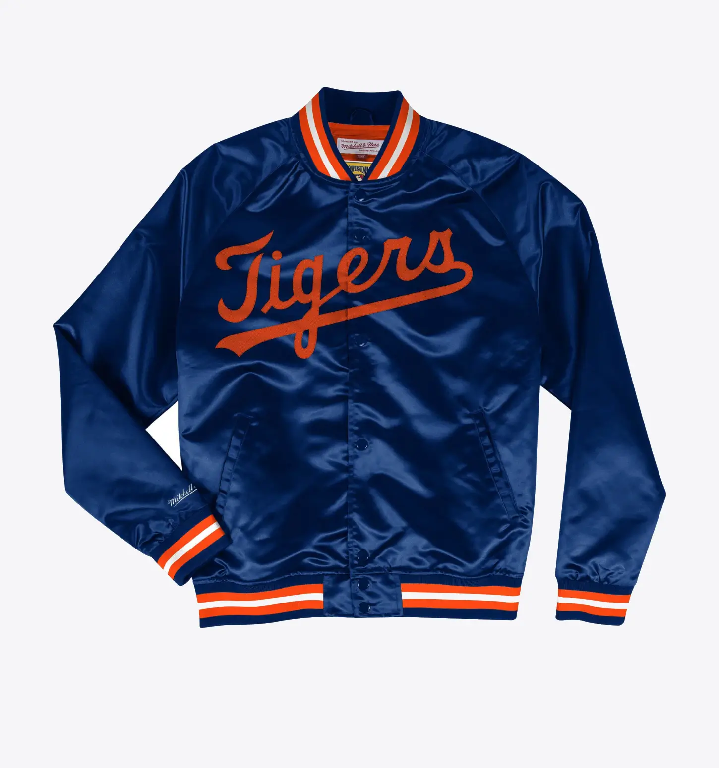 Detroit Tigers Lightweight Satin Full-Snap Satin Jacket