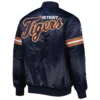 Detroit Tigers Pick & Roll Full-Snap Satin Varsity Jacket 1