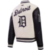 Detroit Tigers Retro Classic Women’s Wool & Leather Varsity Jacket Cream & Black 3