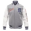 Detroit Tigers Script Tail Classic Wool & Leather Varsity Jacket