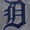 Detroit Tigers Script Tail Satin Varsity Jacket – Gray 5