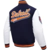 Detroit Tigers Script Tail Wool & Leather Varsity Jacket 3